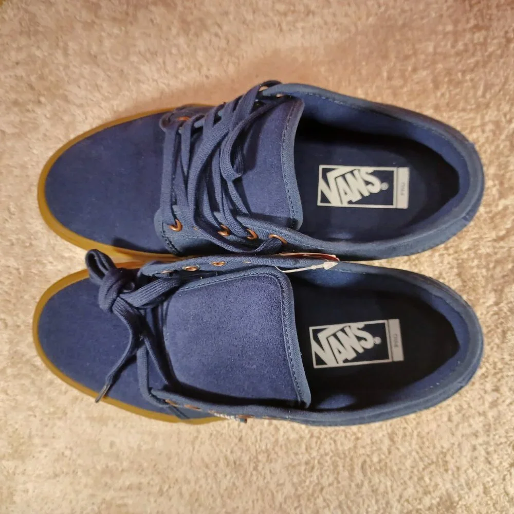 Vans Men's 4.5/Women's 6 Skate Chukka Low Pro Blue Denim/Suede Dark Gum